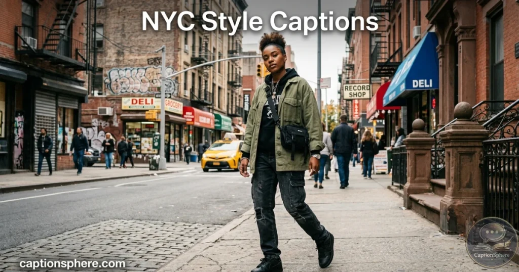 Person posing in fashionable New York street
