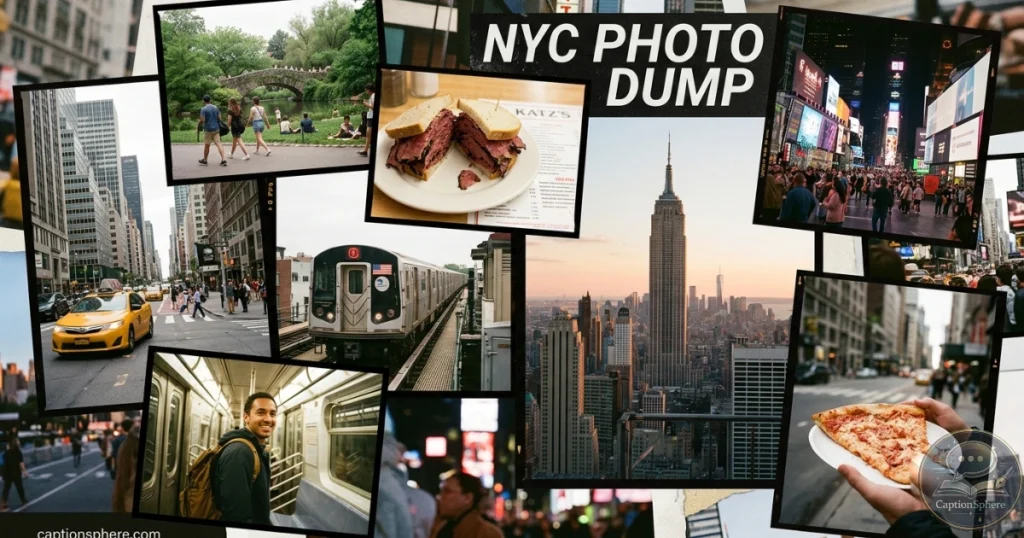 Collection of New York travel moments displayed together