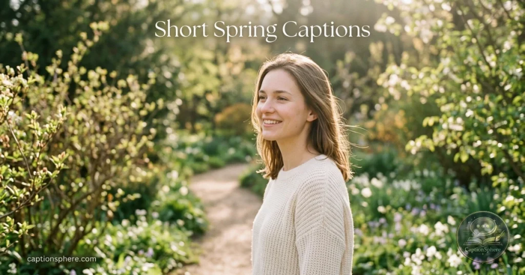 Sunny outdoor portrait surrounded by fresh green plants