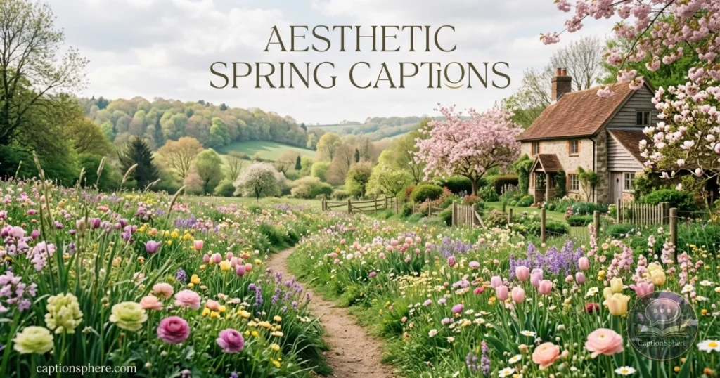 Pastel spring flowers in artistic outdoor setting