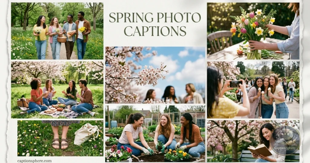 Collage of spring activities and outdoor memories