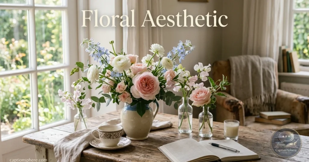 Delicate flowers arranged in a peaceful indoor setting