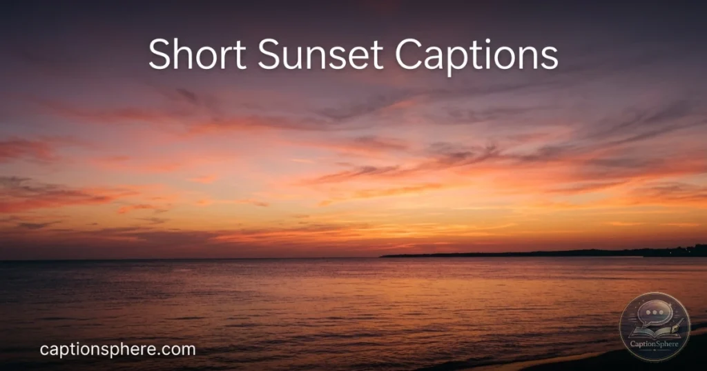 Colorful sunset sky above quiet landscape