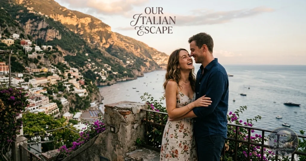 Couple enjoying scenic destination view together outdoors