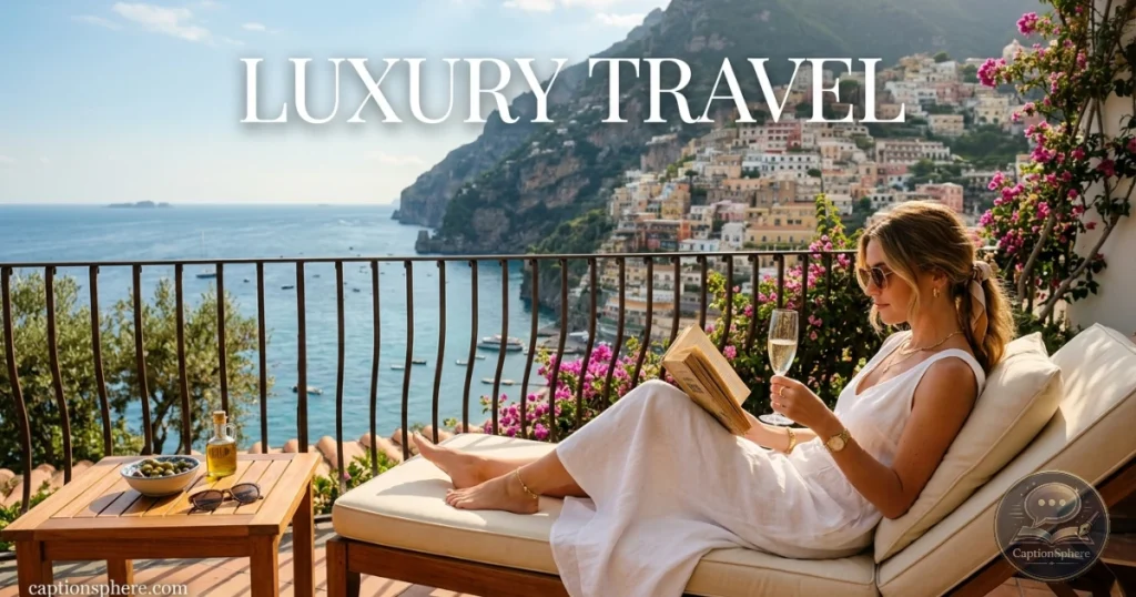 Elegant hotel setting with traveler enjoying peaceful surroundings
