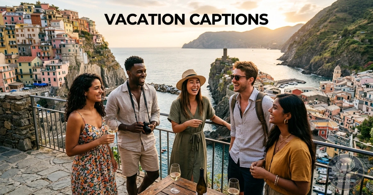 Travelers enjoying scenic vacation views together outdoors