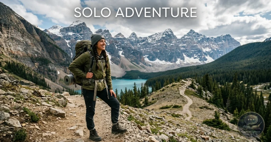 Solo traveler exploring scenic destination landscape