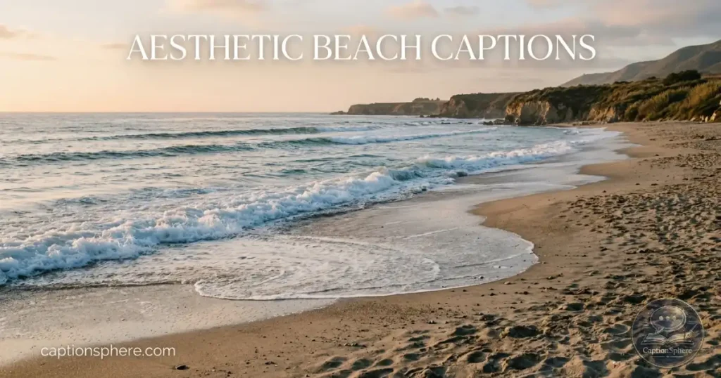 Ocean waves and minimalist beach details