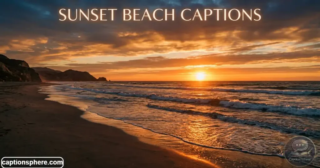 Ocean waves reflecting orange sunset light