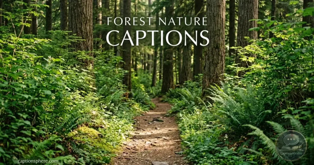 Forest trail surrounded by tall trees and natural greenery