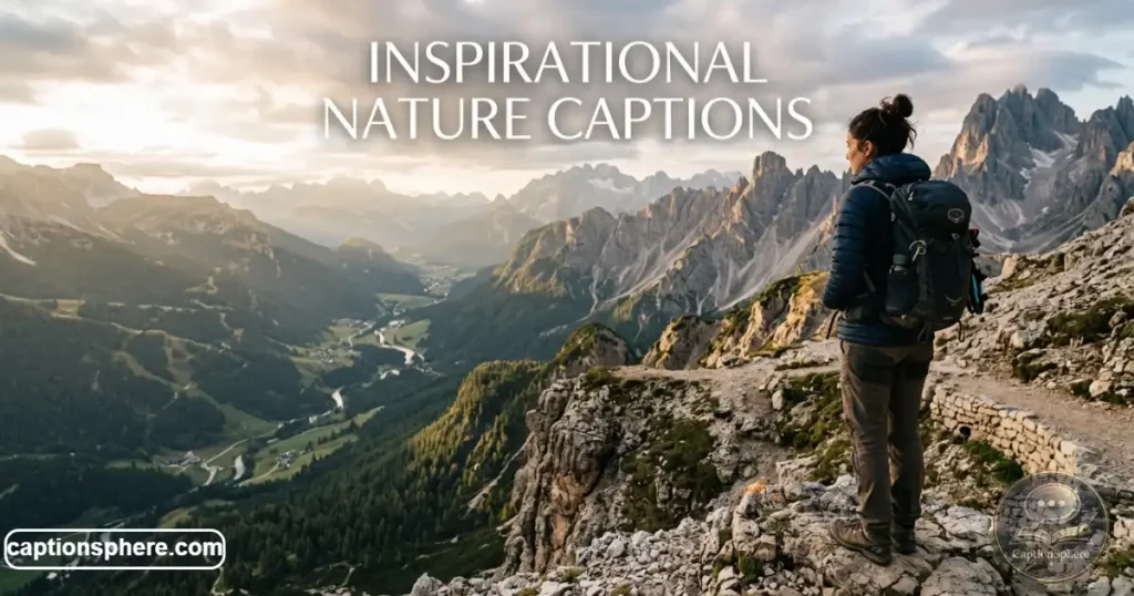 Person standing on mountain viewpoint overlooking landscape