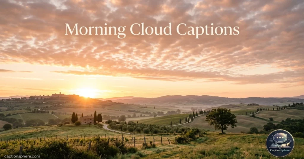 Sunrise clouds above quiet outdoor landscape
