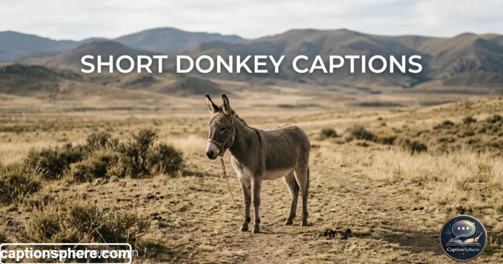 Donkey standing alone in simple outdoor setting
