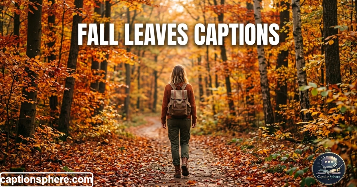 Person walking through colorful autumn forest leaves