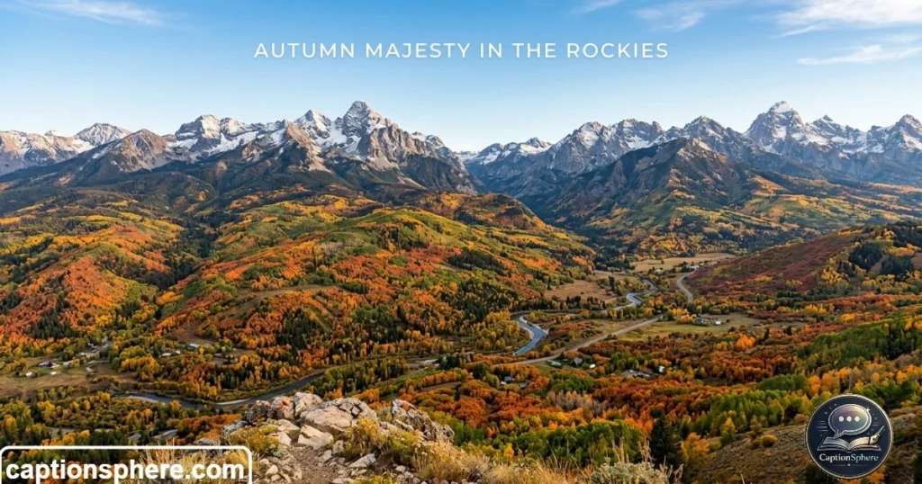 Mountain landscape covered with colorful autumn trees