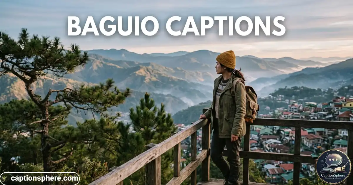 Traveler overlooking Baguio mountains with pine trees and city rooftops