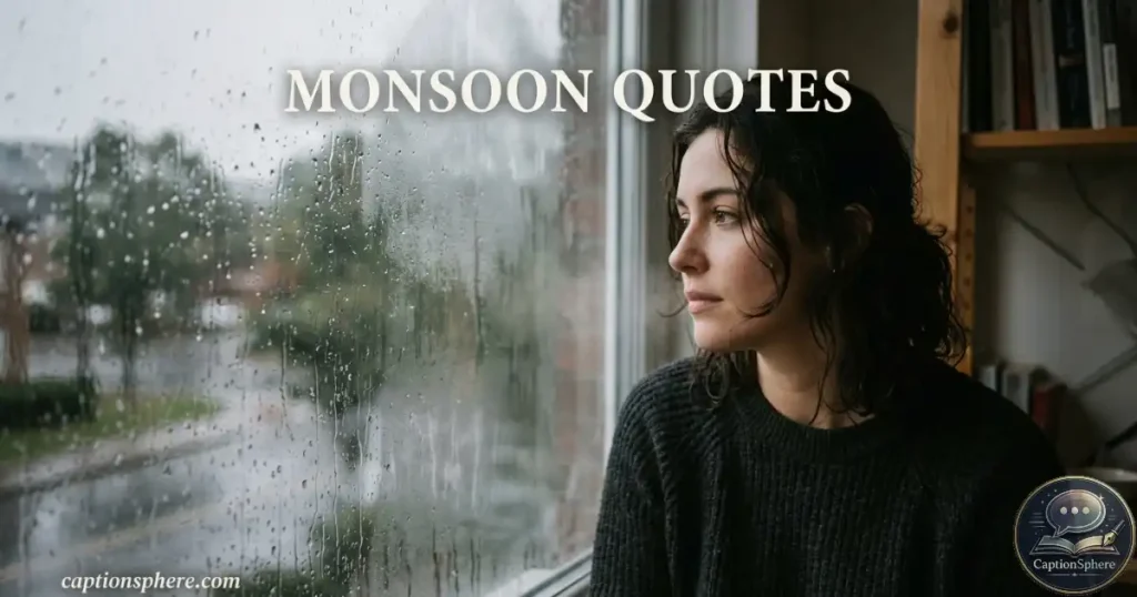 Person gazing through a rain-covered window on a cloudy afternoon