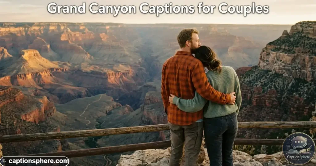 Couple standing together at a Grand Canyon scenic overlook
