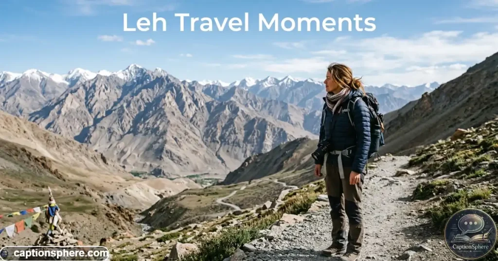 Traveler posing near rugged mountains under a clear Himalayan sky