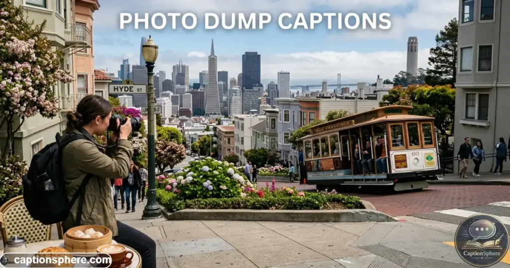 Traveler photographing street scenes, food, hills, and city details in San Francisco