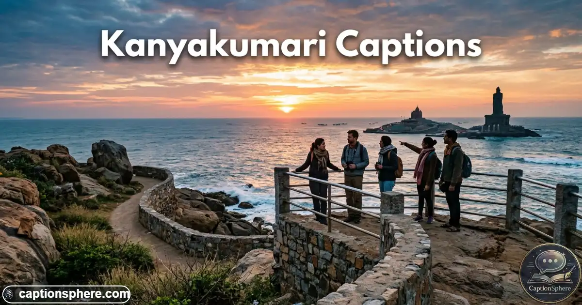Travelers watching a colorful sunrise over the Kanyakumari coastline
