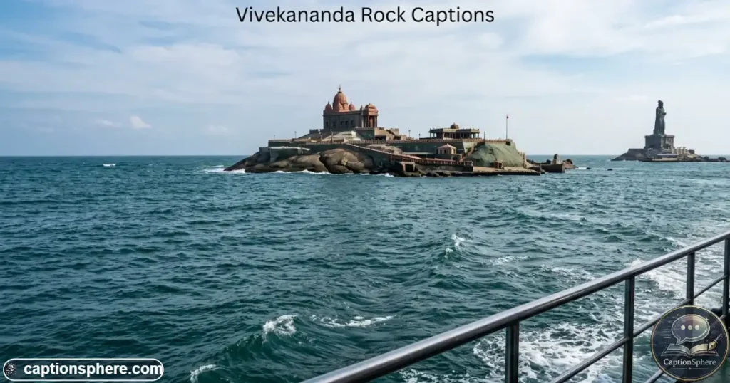 Vivekananda Rock Memorial surrounded by ocean near Kanyakumari