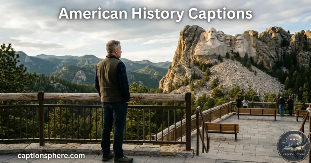 Visitor quietly observing Mount Rushmore from the memorial viewing area