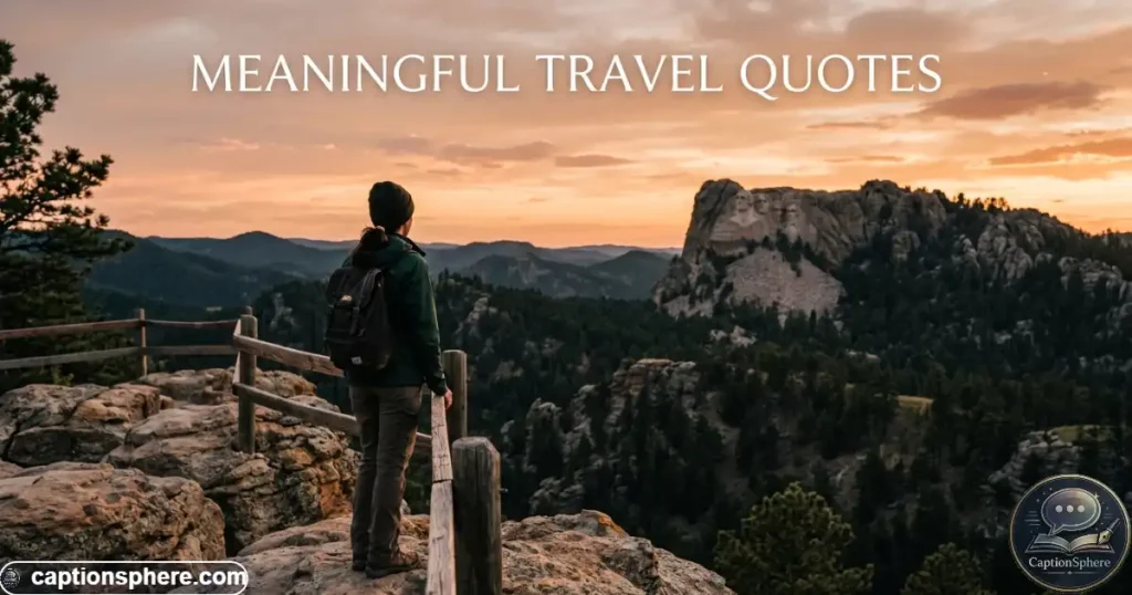 Traveler viewing Mount Rushmore across the Black Hills at sunset