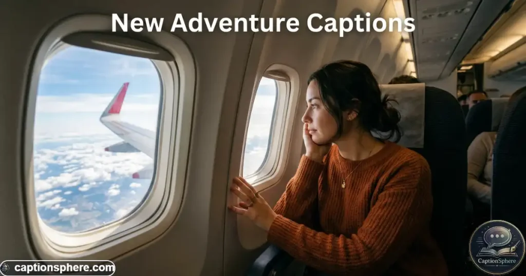 Traveler gazing through airplane window toward a bright open horizon