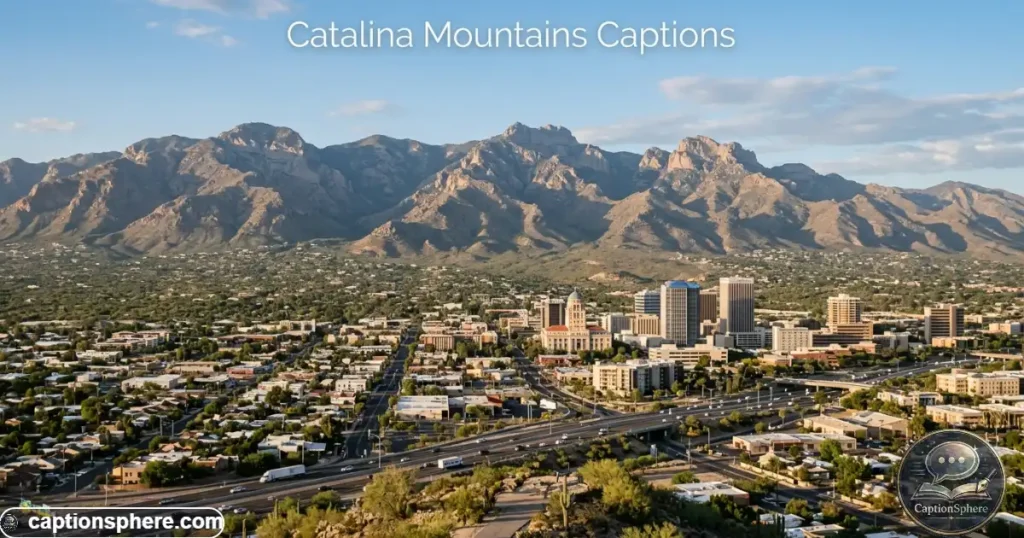 Tucson skyline with Catalina Mountains rising behind the city