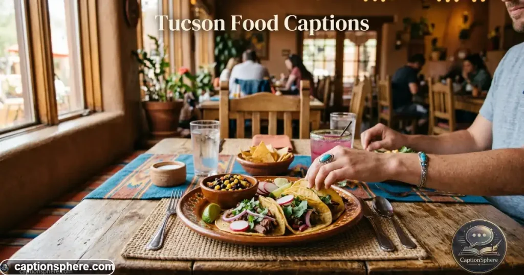 Colorful Southwest-inspired meal served at a Tucson restaurant table