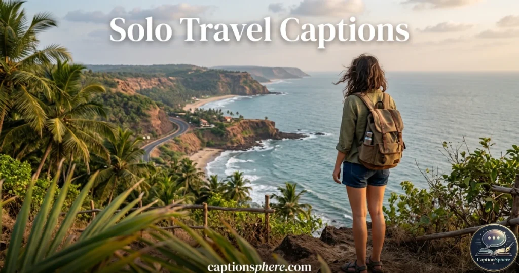 Solo traveler standing near palm trees overlooking the Konkan coastline