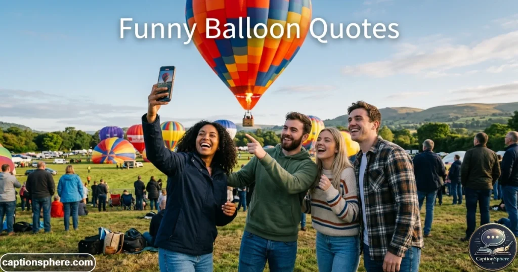 Friends recording a hot air balloon takeoff with a smartphone