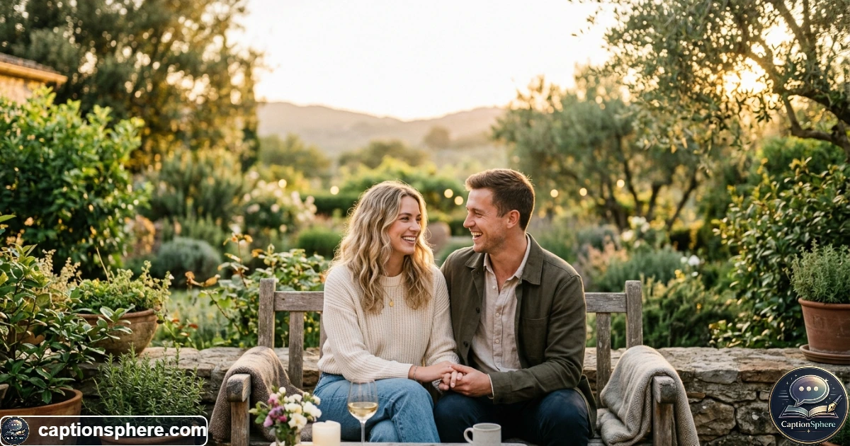 Couple enjoying a peaceful outdoor moment together while celebrating love and life