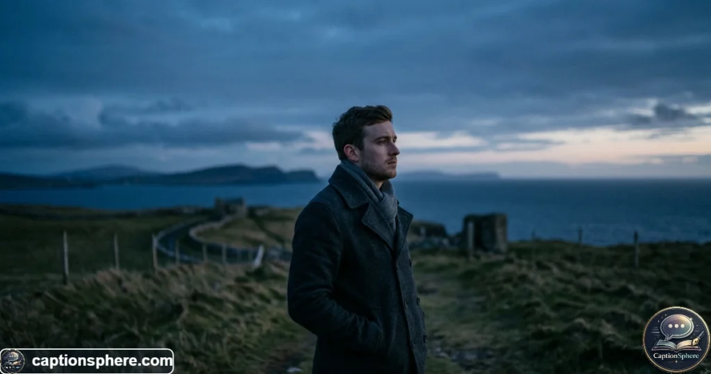Close portrait of a person quietly looking away during an emotional moment