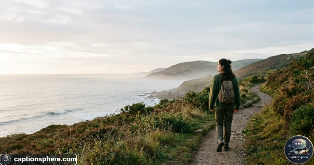 Person walking alone outdoors while beginning to heal after heartbreak