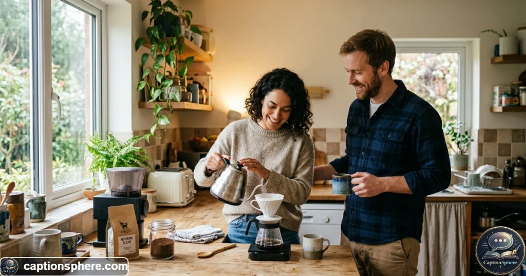 Couple enjoying an everyday moment together while expressing genuine relationship connection