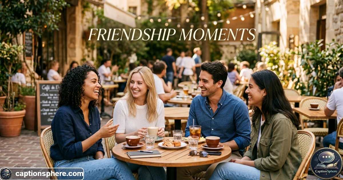 Close friends smiling together during a relaxed outdoor afternoon