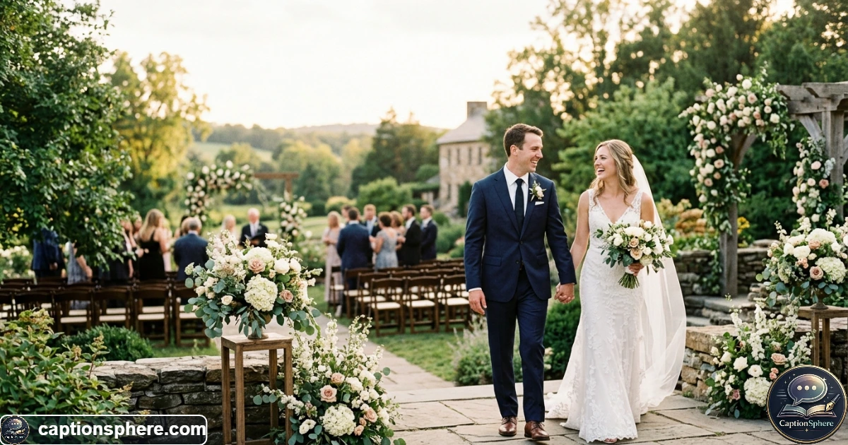 Newlyweds laughing together during a lively wedding reception