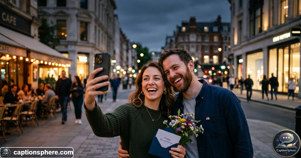 Couple Taking Anniversary Selfie
