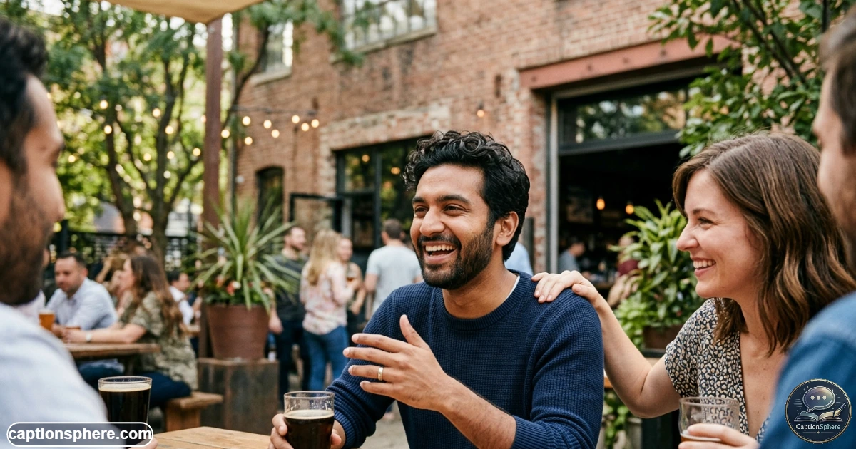 Future groom celebrating his engagement with a relaxed confident smile