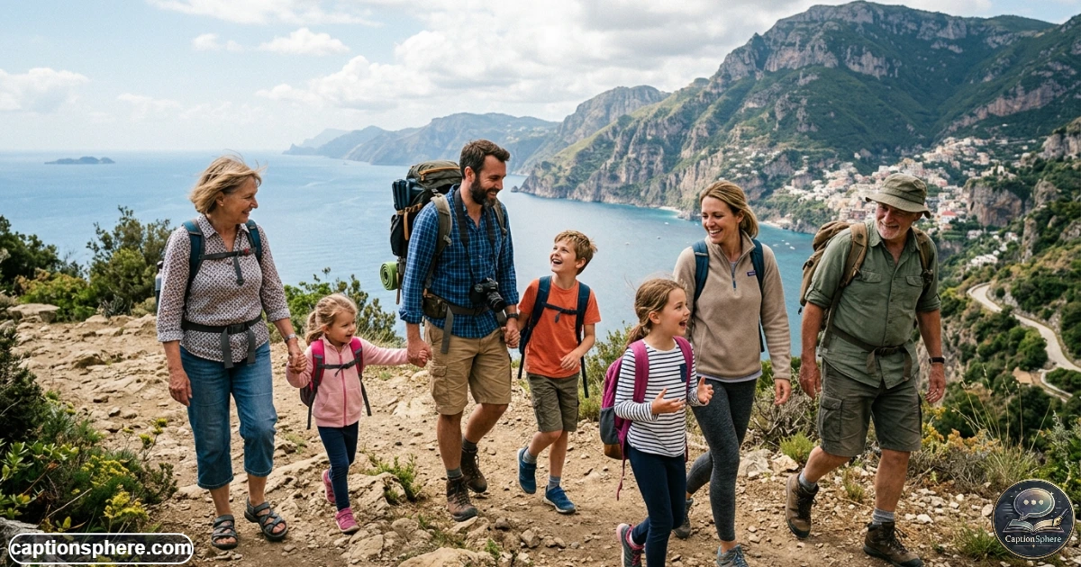 Family enjoying a scenic vacation together while exploring a new destination
