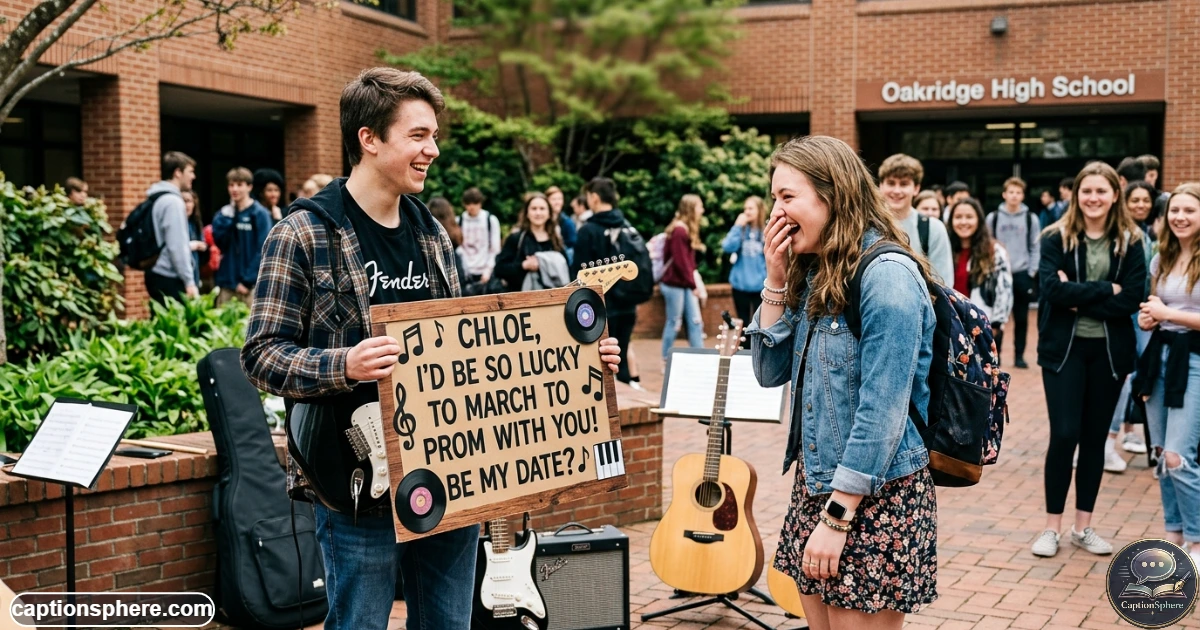 Creative personalized promposal featuring a favorite hobby and handmade sign