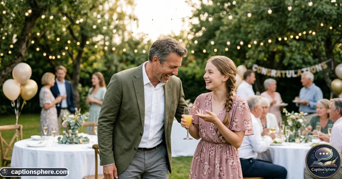Father and daughter celebrating a meaningful family milestone together