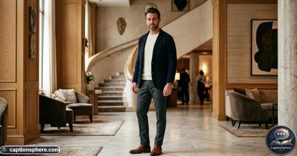 Well-groomed man in a refined outfit showing a sophisticated polished appearance