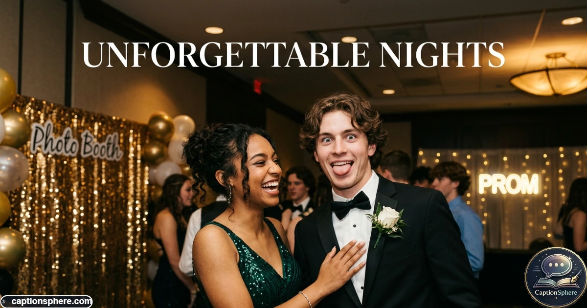 Young couple laughing together during a playful prom photo