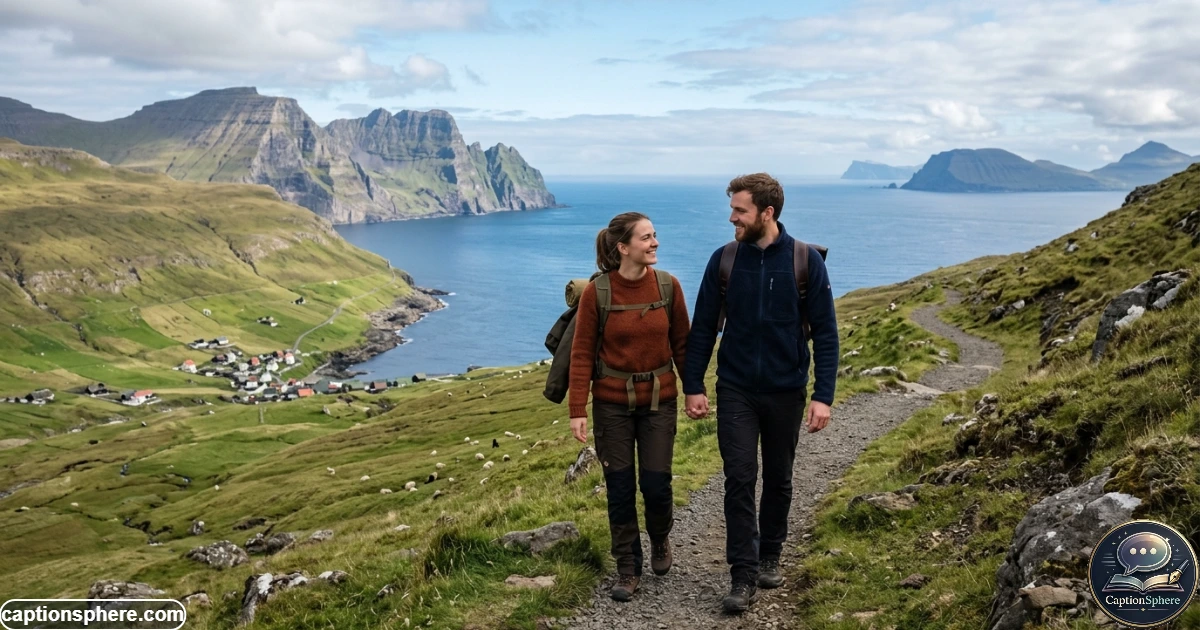 Couple exploring a scenic travel destination together