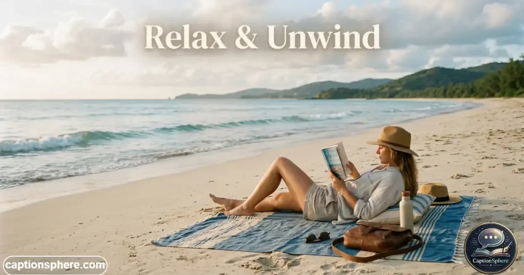 Person reading a book while relaxing on a sandy beach.