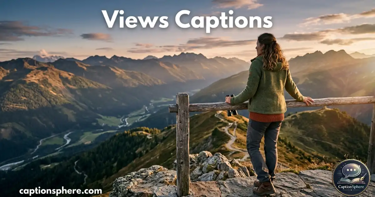 Person viewing mountain landscape during golden hour