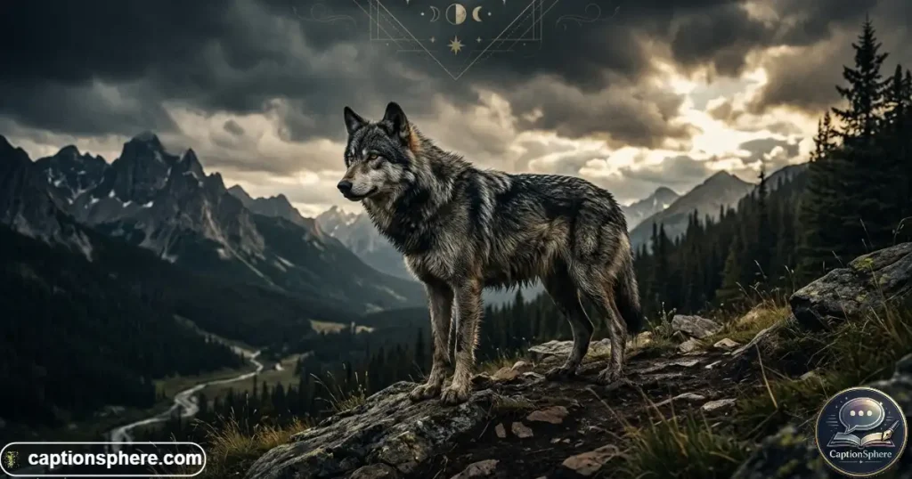 Artistic wolf image with dramatic lighting effects